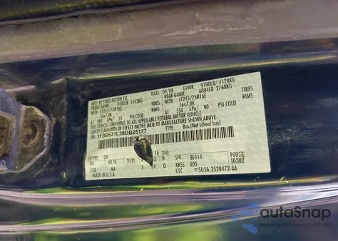 2008 Ford E-350 Super Duty Xl/Xlt из США, поврежденный, VIN 1FBSS31L38DB25127